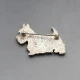 Aiden J Breen Silver Dog Brooch - 22 Grams