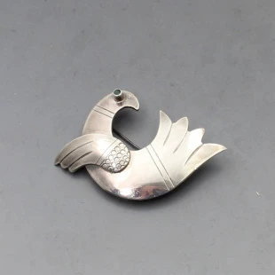 Ecuador 900 Silver Bird Brooch