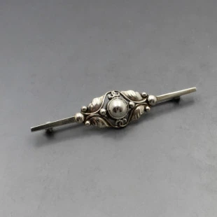 Georg Jensen Silver Floral Brooch #224B