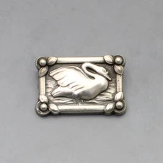 Georg Jensen Silver Swan Brooch 213
