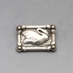 Georg Jensen Silver Swan Brooch 213