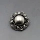 NE FROM Silver Floral Brooch