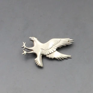 Ola Gorie Silver Bird of Prey Brooch