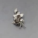 Silver Floral Brooch