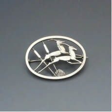 Geoffrey G Bellamy Gazelles  Brooch