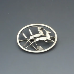 Geoffrey G Bellamy Gazelles  Brooch