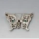 Silver and Crystal Butterfly Brooch