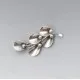 Vintage NE FROM Sterling Silver Petals Brooch