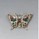 Vintage Silver and Crystal Butterfly Brooch