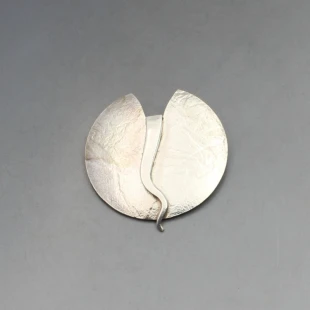Vintage Modernist Silver Brooch