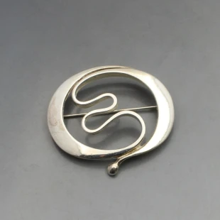 Uni David Andersen Silver Brooch 