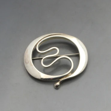 Uni David Andersen Silver Brooch 