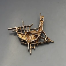  JUHLS Norway Silver "Tundra" Modernist Brooch