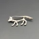 Jan Kofod Danish Silver Wolf Brooch