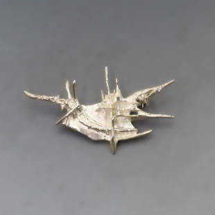  JUHLS Norway Silver "Tundra" Modernist Brooch