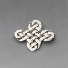 Ola Gorie Silver Celtic Brooch