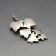 Geoffrey Bellamy  Silver Leaves Brooch