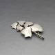 Geoffrey Bellamy  Silver Leaves Brooch