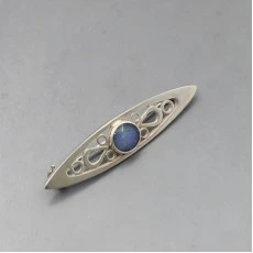 Malcolm Gray Ortak Agate Silver Brooch