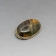 Oval Tigers Eye and Sterling Silver Brooch or Pendant