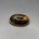 Oval Tigers Eye and Sterling Silver Brooch or Pendant