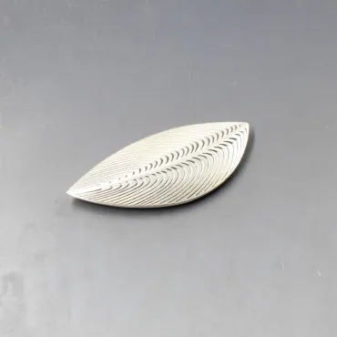 Eigil Jensen for Anton Michelsen Silver Leaf Brooch