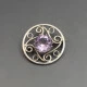 Glen Kelso Frame Amethyst Silver Brooch