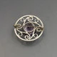 Glen Kelso Frame Amethyst Silver Brooch