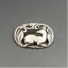 Eiler and Marloe 830 Silver Deer Brooch