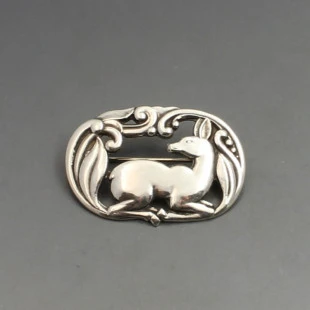 Eiler and Marloe 830 Silver Deer Brooch