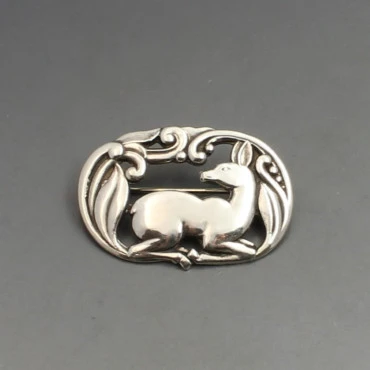 Eiler and Marloe 830 Silver Deer Brooch