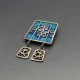 Vintage Norman Grant Silver and Enamel Brooch 