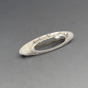 Ola Gorie Silver Oval Brooch