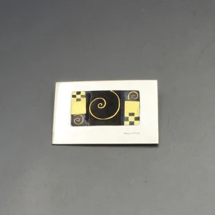 Sheila McDonald Enamel and Silver Brooch