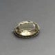 Oval Citrine and Silver Brooch