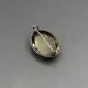 Oval Citrine and Silver Brooch