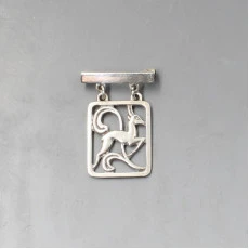 A.Klokker, Denmark, Small Leaping Deer Brooch