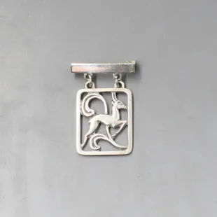 A.Klokker, Denmark, Small Leaping Deer Brooch
