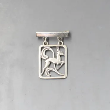A.Klokker, Denmark, Small Leaping Deer Brooch