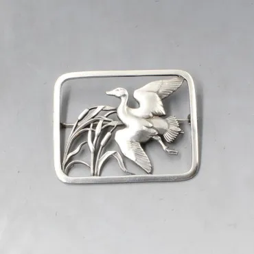 Georg Jensen/ Hugo Lisberg Sterling Silver Bird Brooch #300