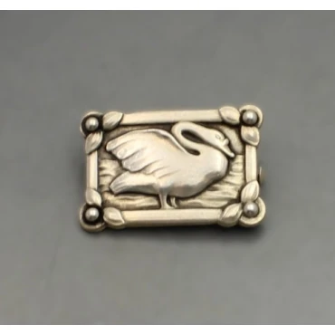 Georg Jensen Silver Swan Brooch 213