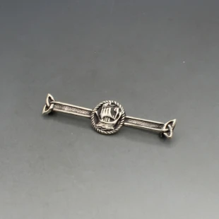 Scottish Silver Viking Ship Brooch