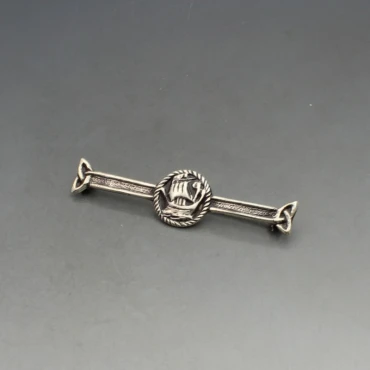Scottish Silver Viking Ship Brooch