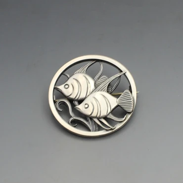 Geoffrey Bellamy for Ivan Tarratt Silver Fish Brooch