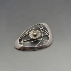 Gordon William Stevens Silver Modernist Brooch