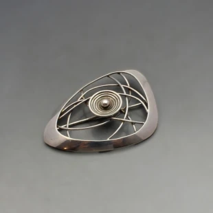 Gordon William Stevens Silver Modernist Brooch