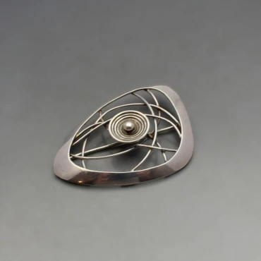 Gordon William Stevens Silver Modernist Brooch