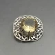 Ward Brothers Citrine and Silver Brooch