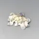Amethyst Silver Modernist Brooch