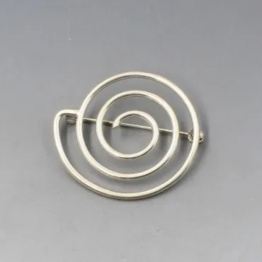 Bent Knudsen Silver Swirl Brooch
